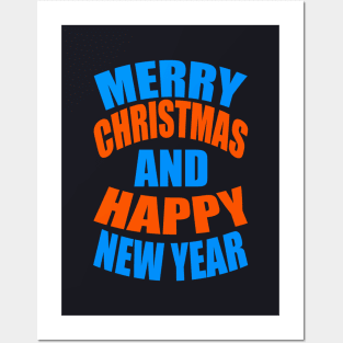 Merry Christmas and happy new year Posters and Art